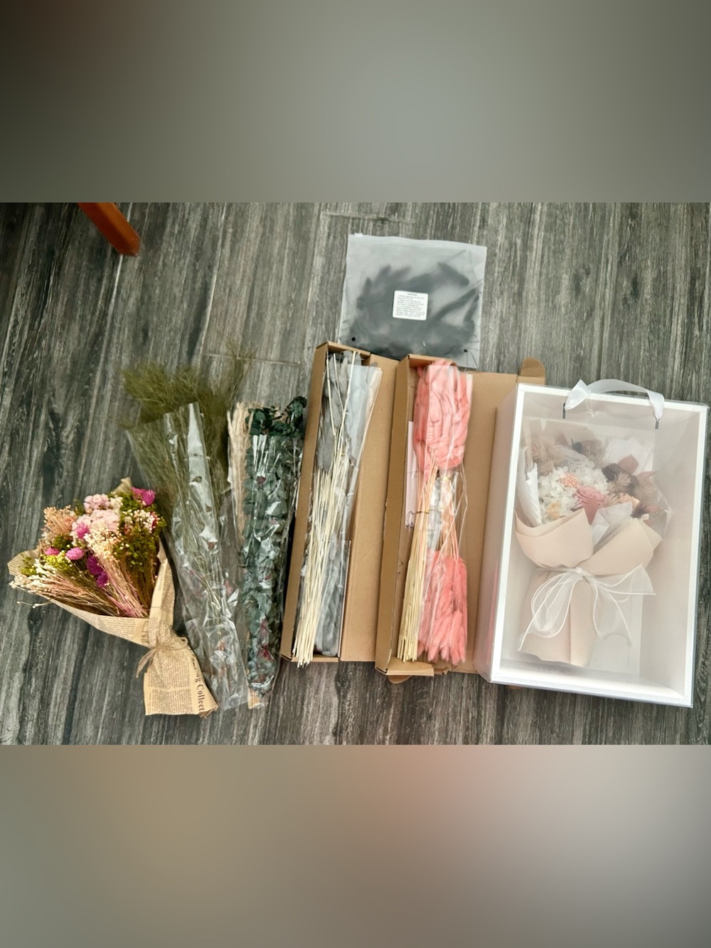 Dried Flower Bundle boho farmhouse home decor arrangement eucalyptus bouquet